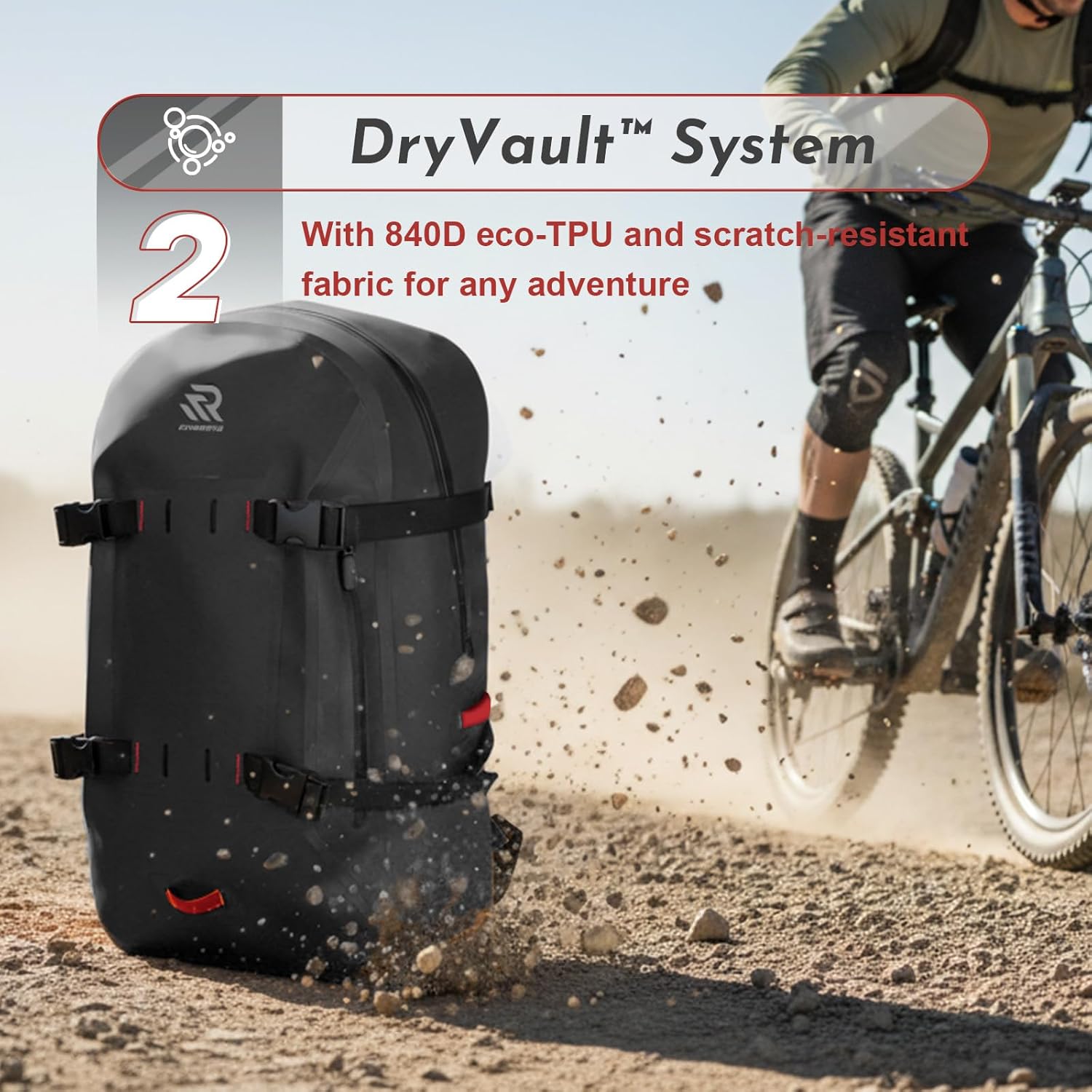 Airtight Waterproof Backpack 30L, Floating Dry Bag with Resin Zipper, IPX7 Gear Protection Large Capacity for Men, Kayaking, Paddle Boarding, Fishing, Travel, Surfing, Work, Outdoor Black - Image 3