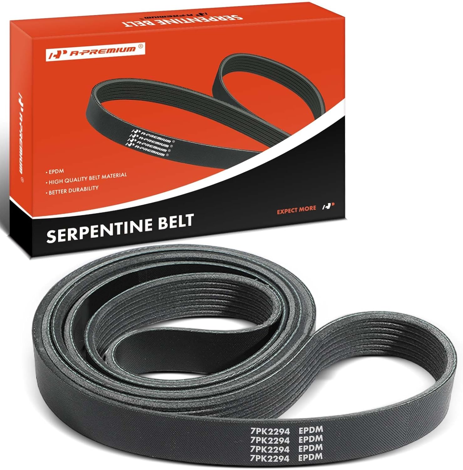 A-Premium Serpentine Belt 90.31 In For Dodge Ram 1500 Van 1999-2003, Ram 2500 Van 1999-2003, Ram 3500 Van 1999-2003, B1500 1997-1998, B2500 1997-1998, B3500, Without Air Conditioning