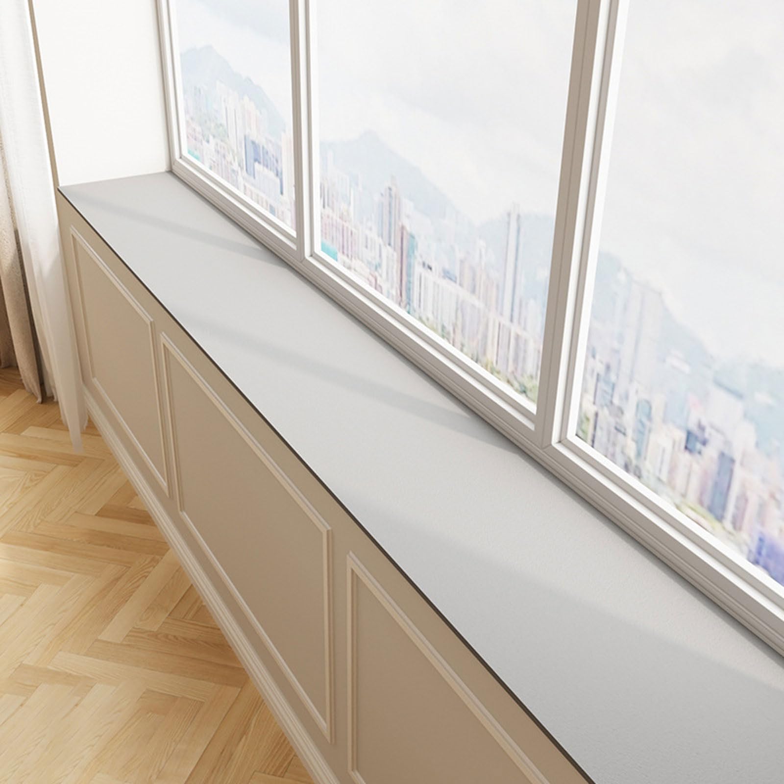UZAMIRLEX Window Sill Mat, Cuttable Diatomaceous Earth Window Sill Mat Multicolor Multiple Sizes(Grey,20 * 200cm)