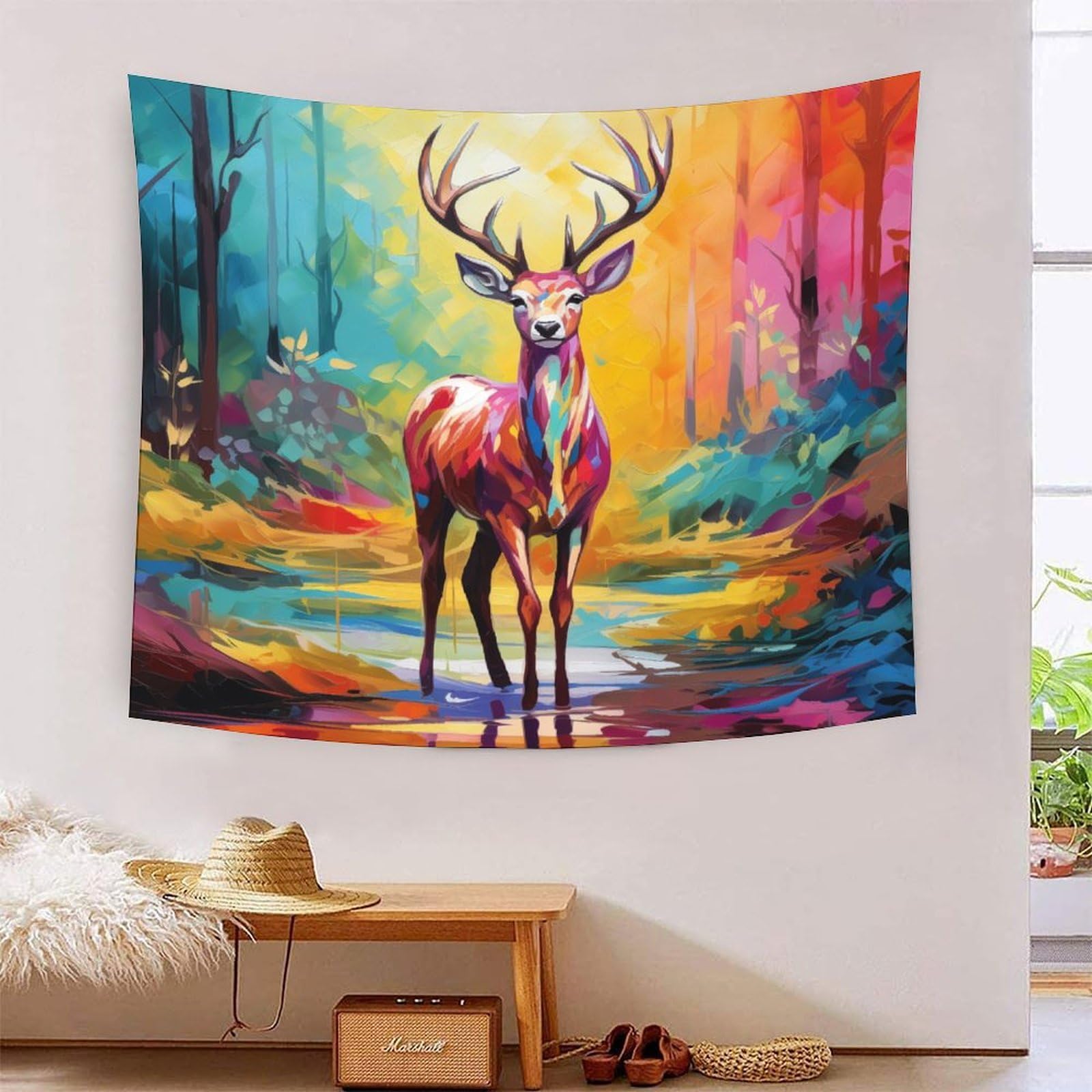 JDDEISKKE 3D muurdeken met vlinderprint woondecoratie beddengoed poster muurkunst wandtapijt wandtapijt wandkleed zacht polyester voor slaapkamer
