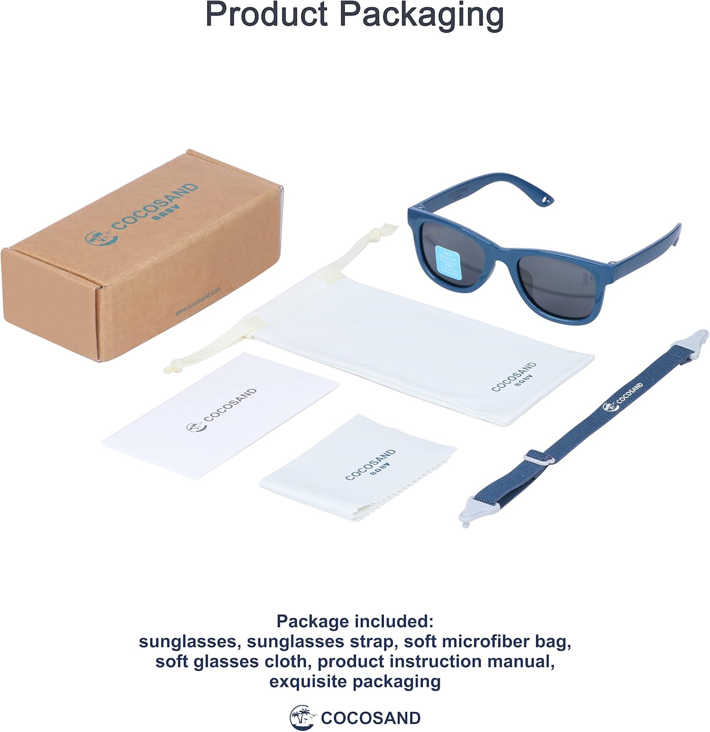 COCOSAND Flexible Baby Sunglasses with Strap Polarized UV Protection for Toddler Infant Newborn Boy Girl Age 0-24 Months - Image 2