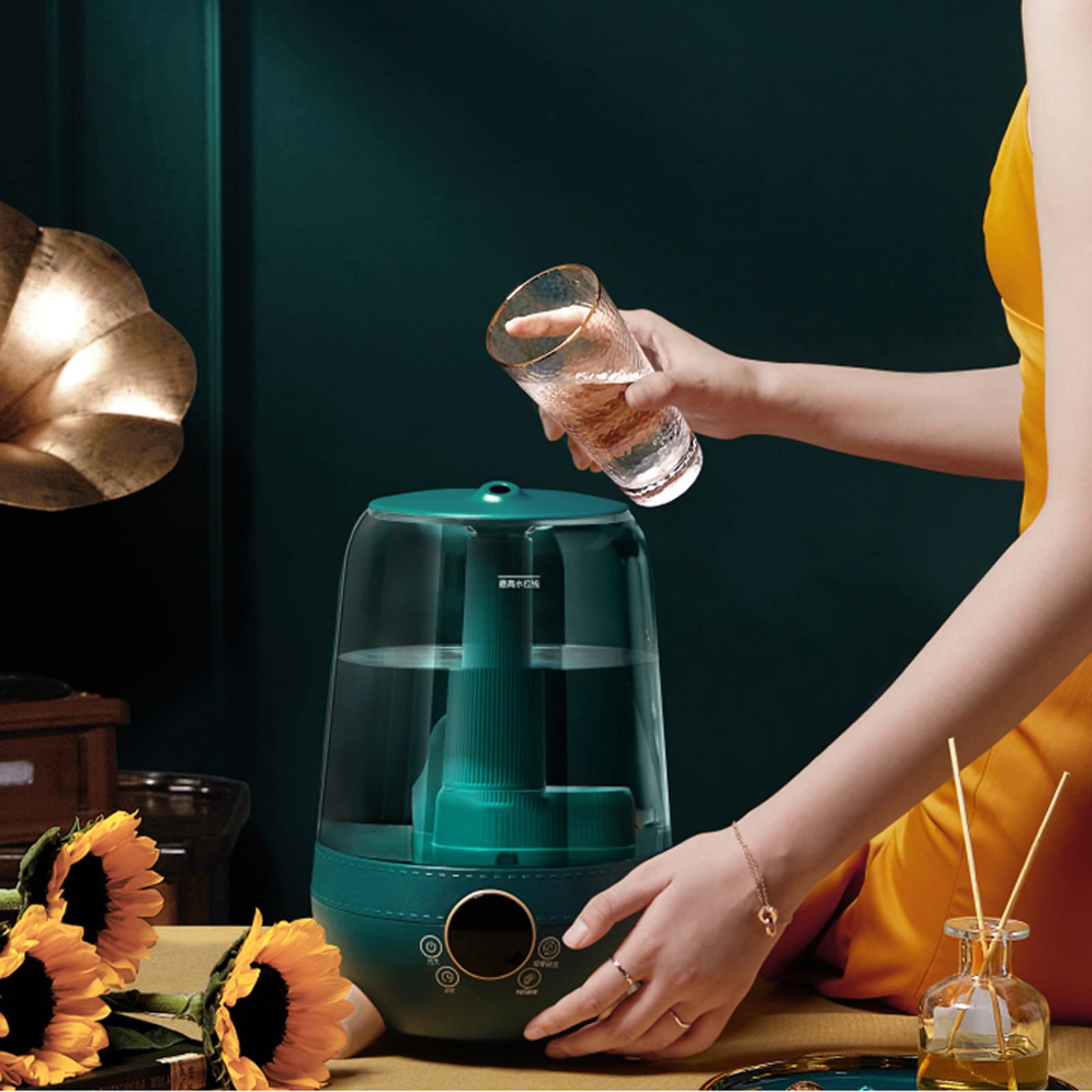 Humidificadores de Aire Humidificador, humidificadores ultrasónicos tranquilos for dormitorio y habitación grande, apagado automático, humidificadores for bebés Nursery y toda la casa Silencioso Humid
