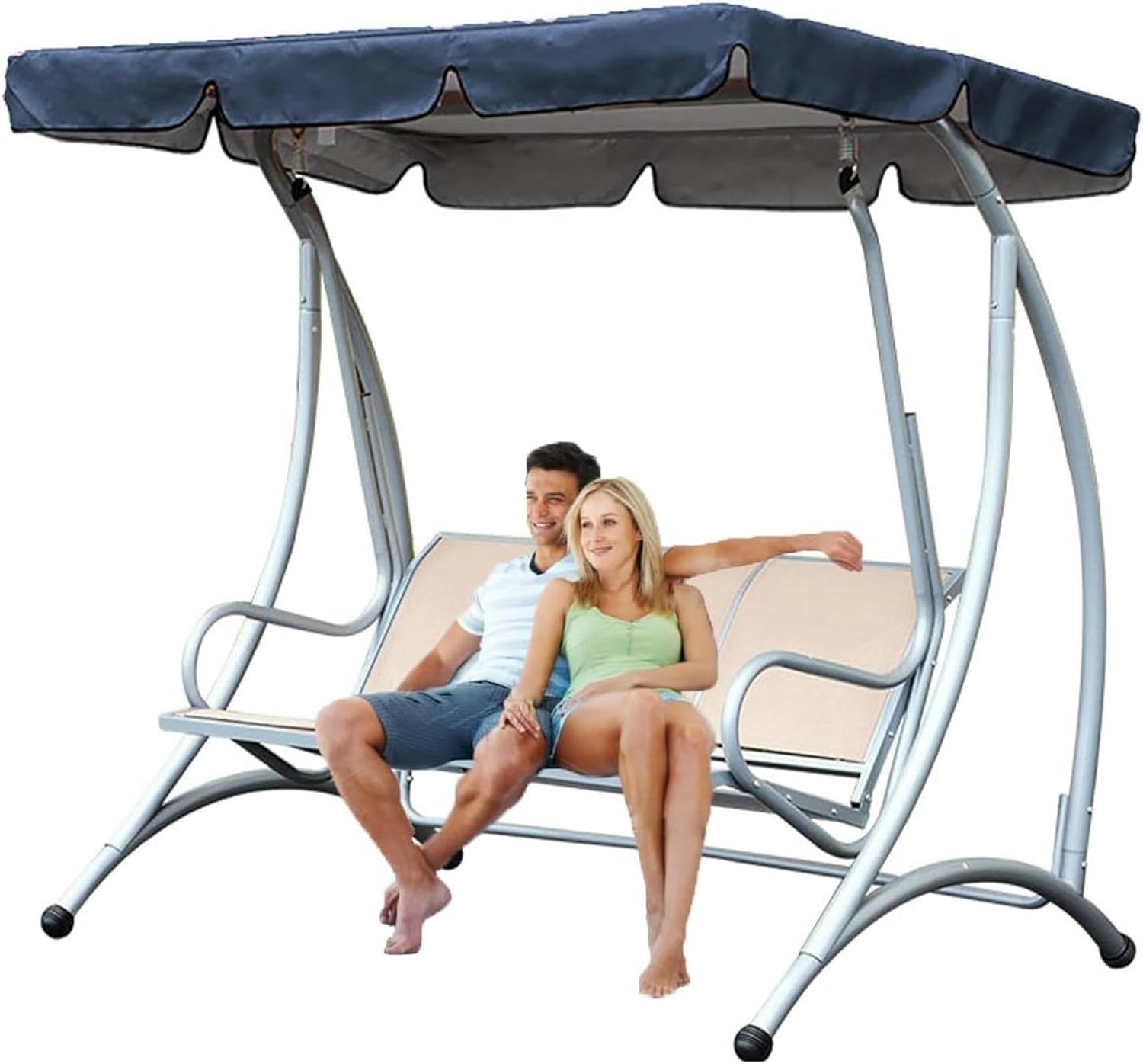 Porch Swing Canopy,Replacement Waterproof Swing Top Cover, Garden Swing Seat Replacement Canopy Sun Shade Awning Cover Outdoor Patio Swing Canopy(Canopy Only)