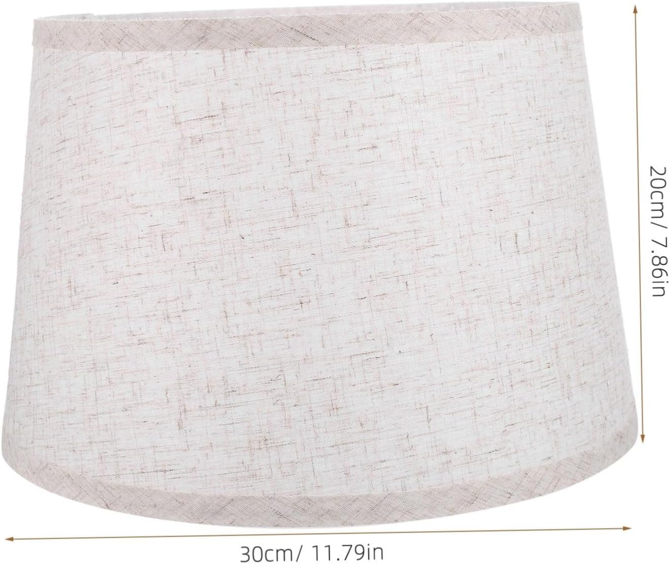 Fabric Drum Lampshade Pleated Shade Grey Table Lamp Cover Modern Replacement Lampshade