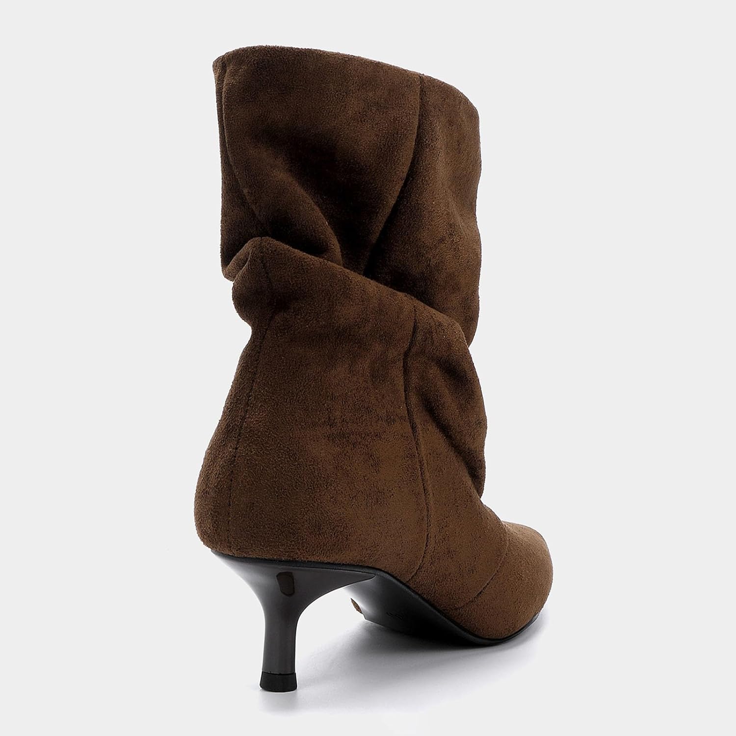 Women'S Suede Kitten Heel Slouchy Ankle Boots Fashion wrinkles Pointed Toe Low heel Pull On Wide Cowboy Calf Ankle Short Booties for Fall Causal Daily Work Winter Dress - Image 7