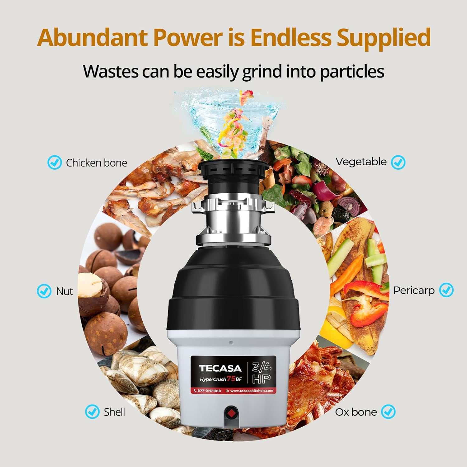 36 inch Kitchen Sink & 3/4 HP Batch Feed Garbage Disposal