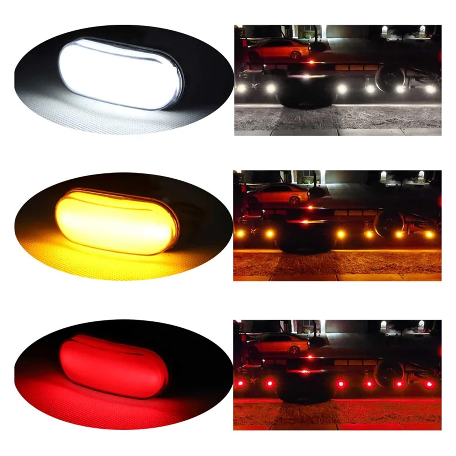 Luces Traseras Luces LED De Posición Lateral De 12V 24V 9 Luces Traseras De Advertencia Luces Externas Para Coche Lámpara Indicadora Para Camión Y Remolque Automotive Piloto Trasero ( Color : 2pcs red