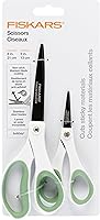 Vista 1 de Fiskars All Purpose Scissors (2-Pack) - High Performance and Designed for Comfort and Cutting Sticky Materials - Sharp to Cut, But Soft to Hold