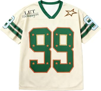 Jersey Shirts Men Unisex Oversize Jersey Short Sleeve T-Shirt Y2k Graphic Top