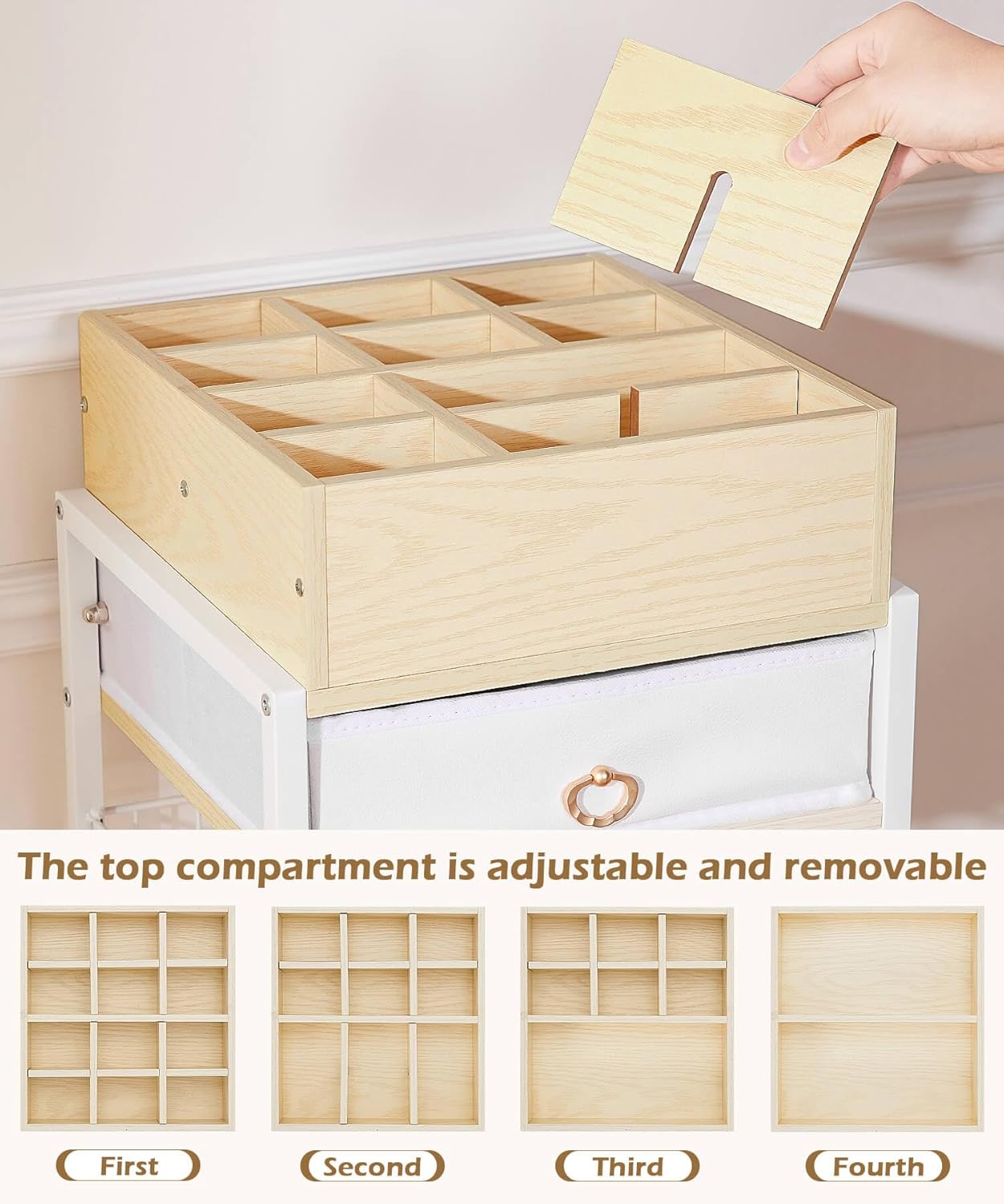 Makeup Storage Organizer for Bedroom: Make Up Holder with Drawer - Vanity Organization for Skincare Cosmetic Brush Beauty Accessories