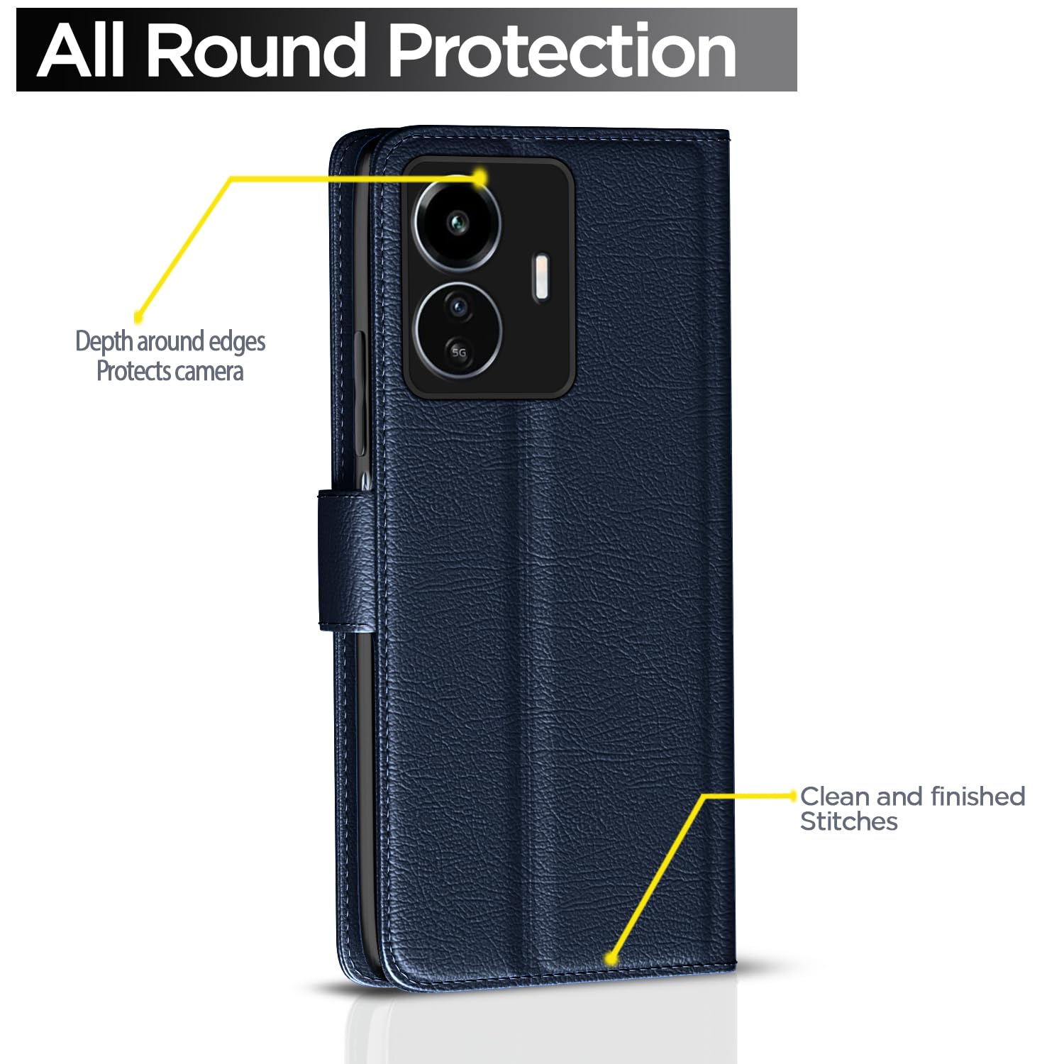 iQoo Z6 Lite 5G Case - Leather Flip Cover with Stand -4 iQoo Z6 Lite 5G Case - Leather Flip Cover with Stand -4