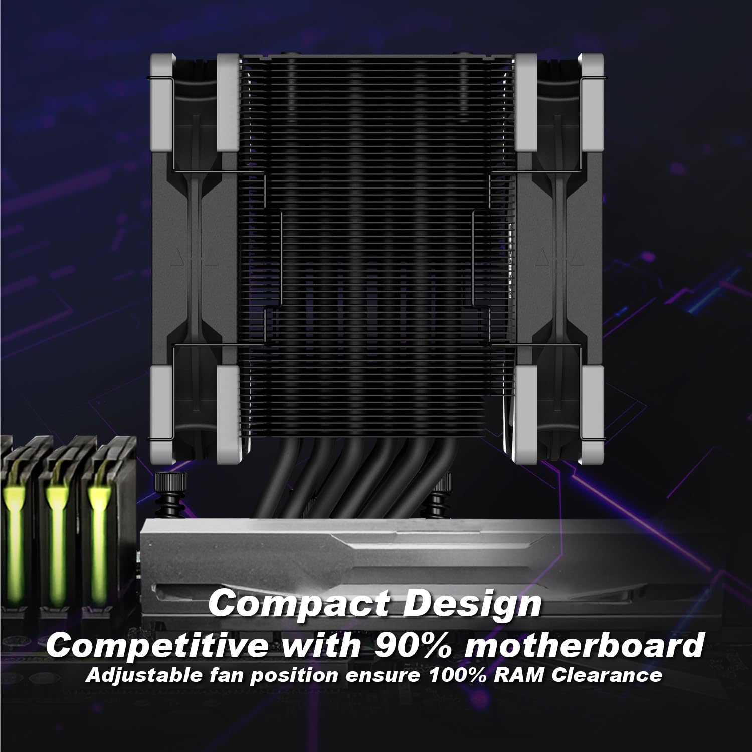 Scythe Mugen 6 CPU Air Cooler, 120mm Single Tower (TUF Black)