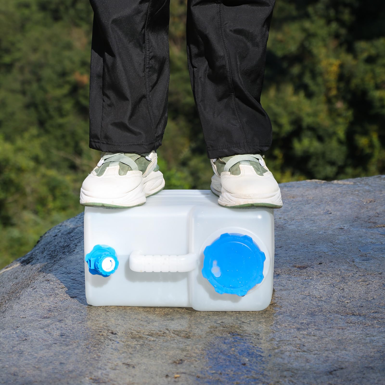 Récipient à eau avec robinet, distributeur de stockage d'urgence de 15 L pour camping, randonnée, voyage, utilisation du véhicule et kit de survie