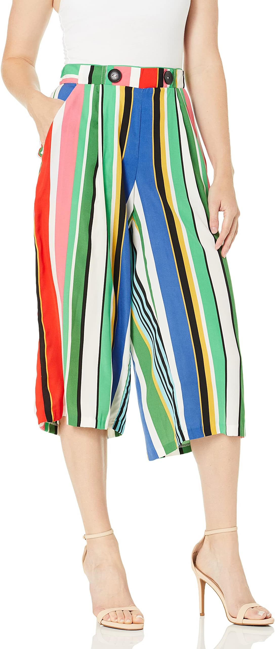 MSKWomen's Cropped Stripe Pant