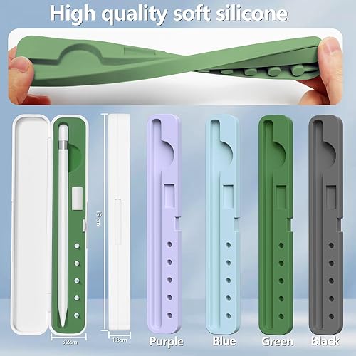 Miniatura 7 de Caja de almacenamiento con tapa y paquete de 5 puntas de lápiz para Apple Pencil de 1 generación y Apple Pencil de 2 generación, funda protectora de