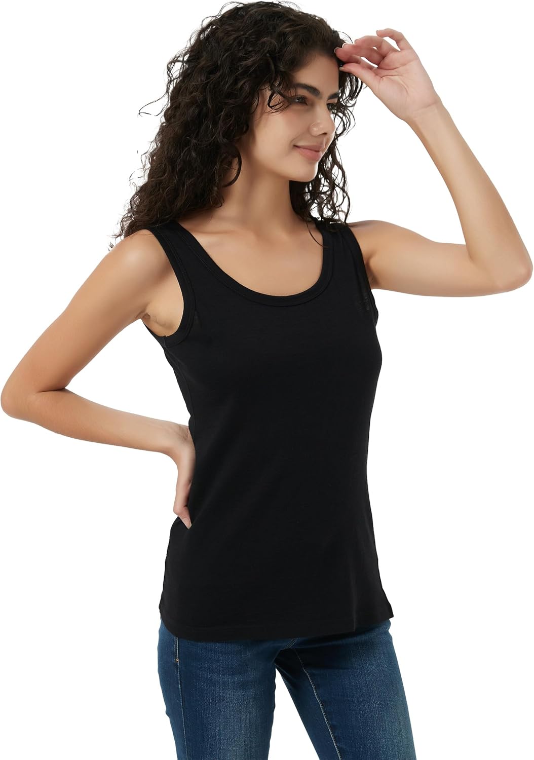 100% Merino Wool Tank Top for Women, Scoop Neck, Active Lightweight Breathable Undershirt, No-Odor Base Layer - Image 2