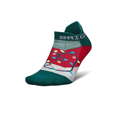 Feetures Elite Light Cushion Tab Quarter Length Socks Shoes Merry & Bright