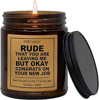 Moving Away Gifts for Friends, Going Away Gift for Coworker Leaving, Goodbye, Teacher Retirement, Farewell Presents for Coworkers, Boss, Work Bestie, Retirement Candle - Made in USA
