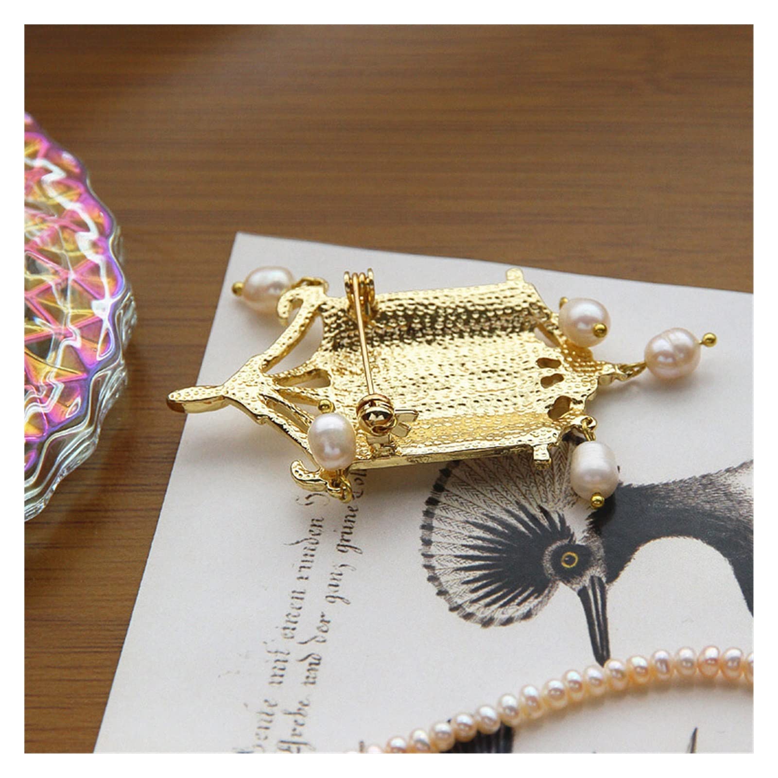 Chinesischen Stil Frauen Broschen Retro Design Ethnische Brosche Pins Damen Büro Casual Perle Zubehör Schmuck