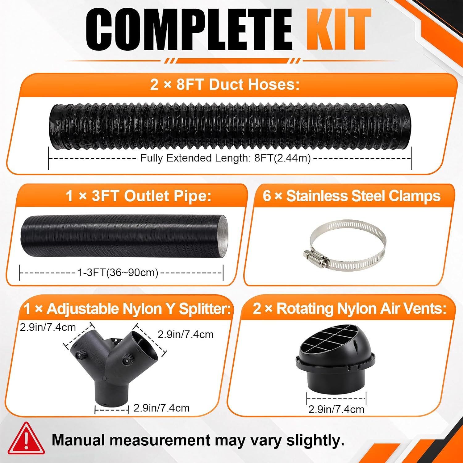 3 Inch Diesel Heater Hose Kit for Most 5KW & 8KW Diesel Heaters