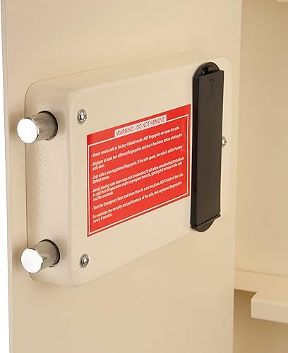 Vista 8 de Barska Seguridad digital biométrica de huellas dactilares oculta en la pared segura entre pernos prisioneros de pared estándar 0.83 pies cúbicos