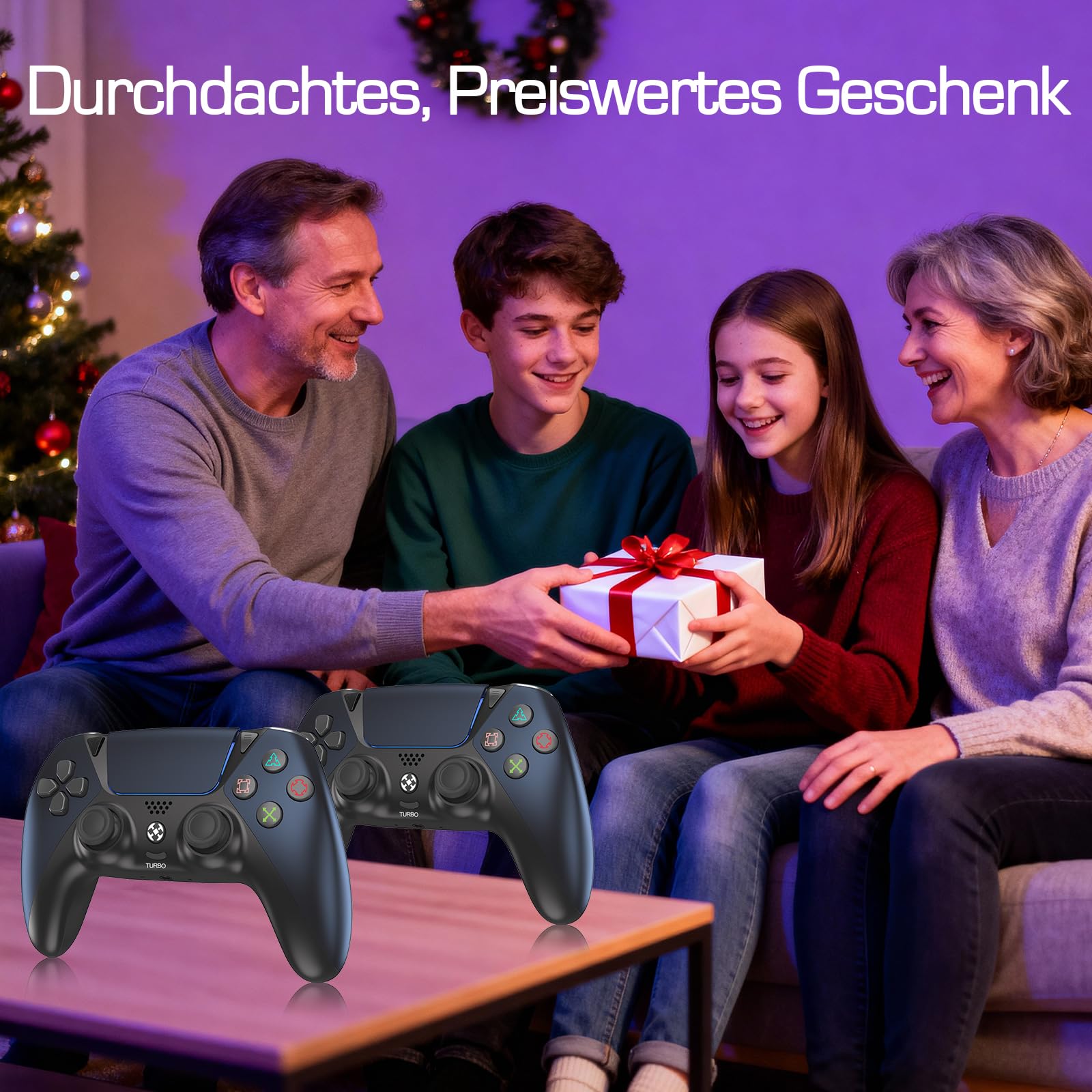 Ymir Wireless Luna Controller für Fire TV Stick, PC Bluetooth Gamepad, ALPS Joysticks ohne Drift Turbo Gyro 1200mAh Akku Schwarz