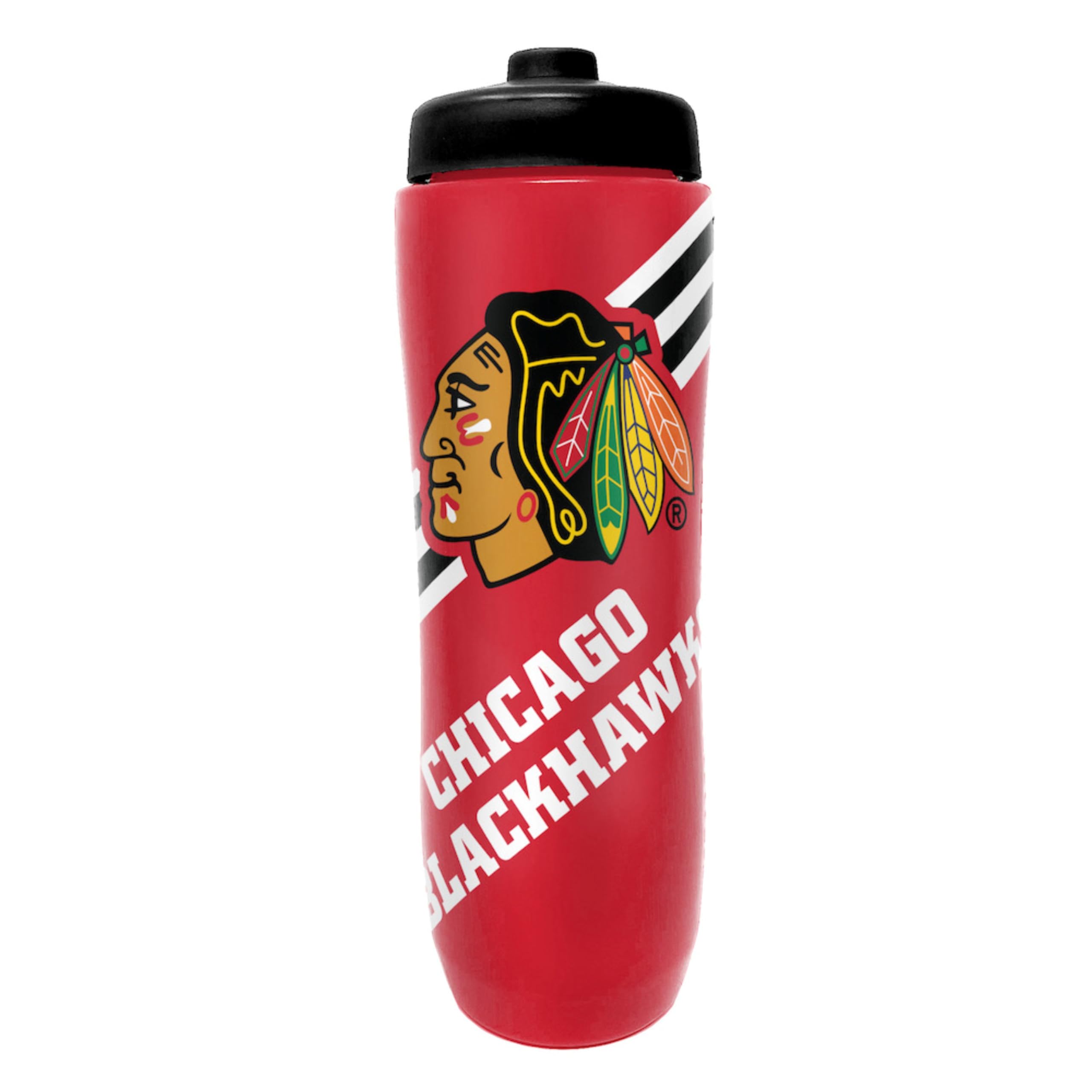 Party Animal NHL Hockey Squeeze Bottle, 32 oz, Chicago Blackhawks