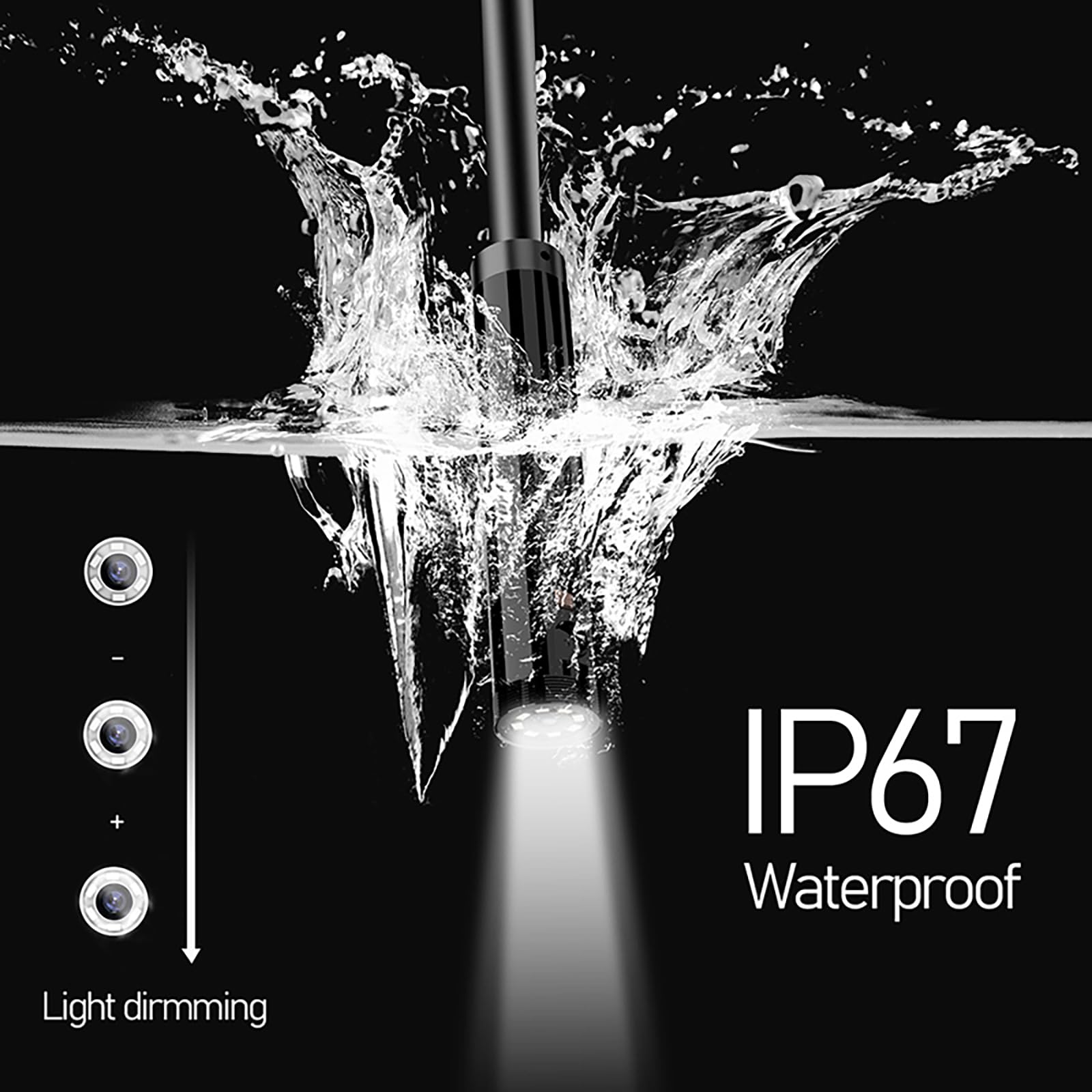 Industrielle Endoskop-Kamera mit 4,3-Zoll-HD-Bildschirm, 5,5 mm IP67 wasserdichtes Endoskop mit Leuchten, halbstarre Schlangenkamera für Automobile, Sanitärrohre, Kanalinspektion (5M (16.4FT))