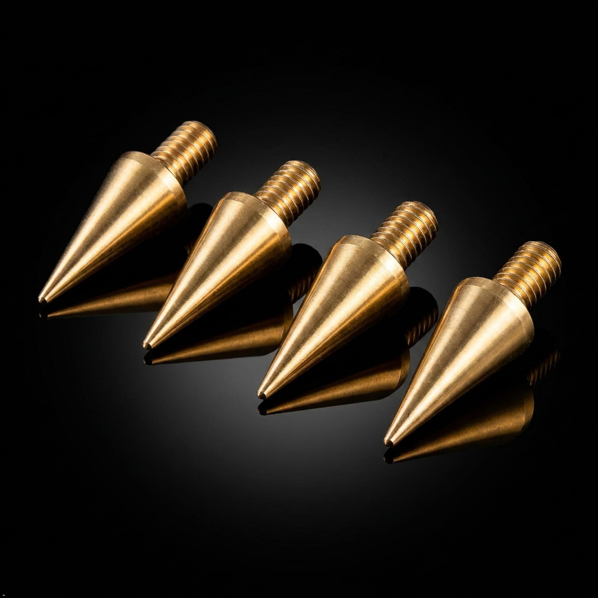 PrecisionGeek - M5 8mm dia Laiton Haut-Parleur Pointes de découplage/Cônes Lot de 4