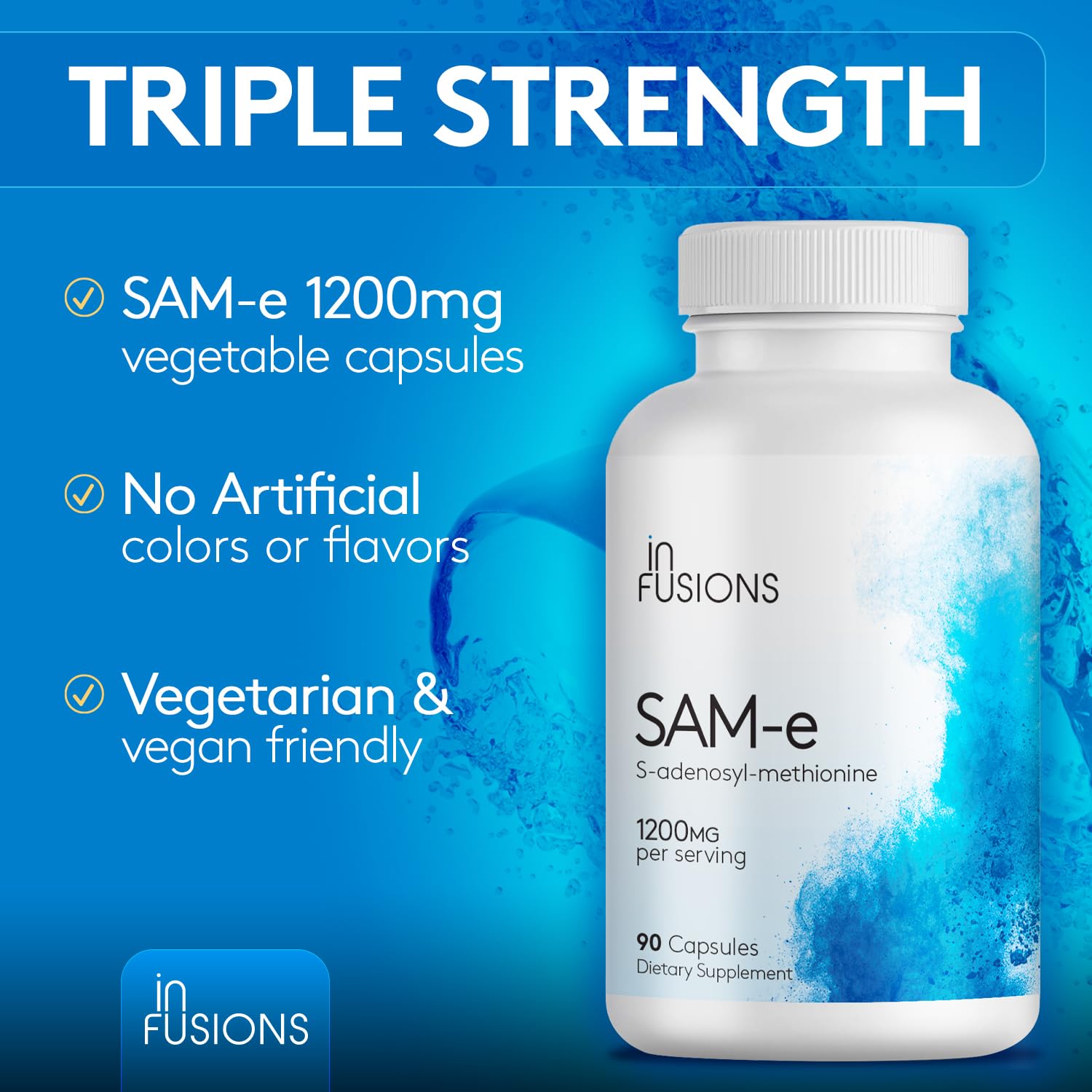 Infusions Maximum Strength Pure SAM-e 1200mg 90 Vegetable Capsules (S-adensoyl-methionine) — Amazon image 6