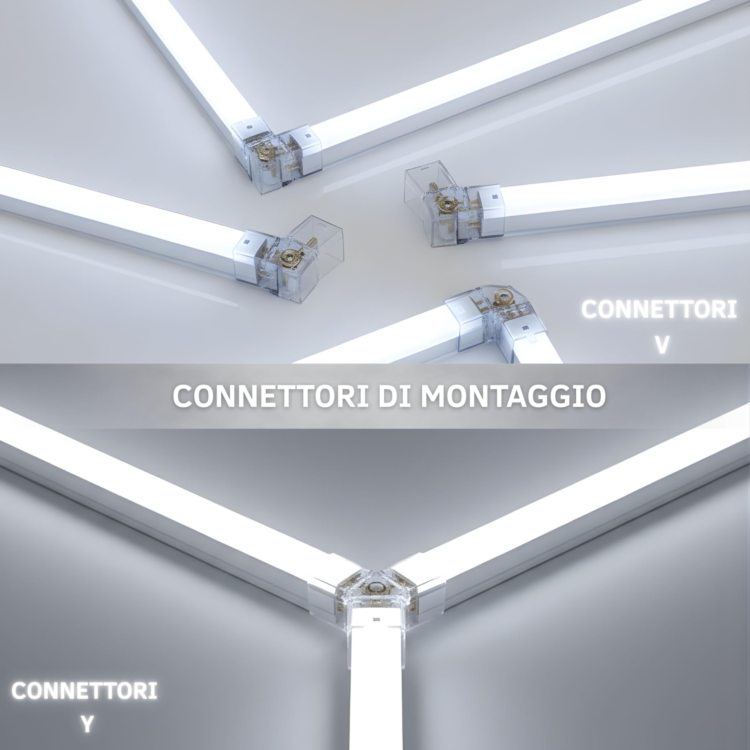 YASTA Plafoniera LED Esagonale 5 Esagoni Garage 168W Luci a Nido D'Ape | Luce Fredda 6500K, Sistema di Illuminazione Modulare Esagonale, Uktra Luminosa, Officina, Palestra e Negozi