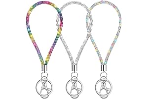 3-Piece Glitter Keychain Wristlet for Women