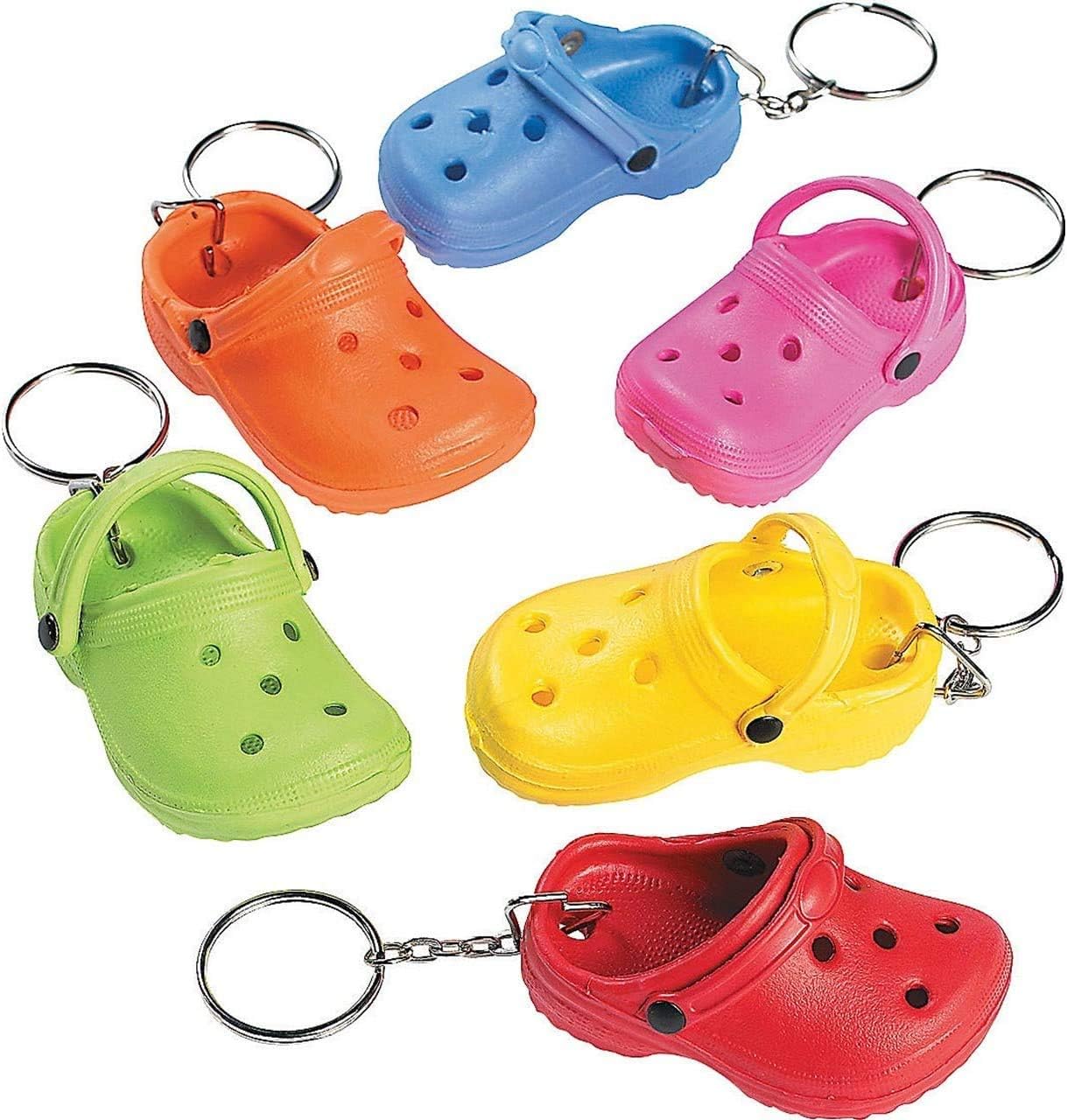Biblebanz Mini Rubber Slipper Clog Croc Shoe Keychain With Walking With Jesus Bookmarks (12 Sets)