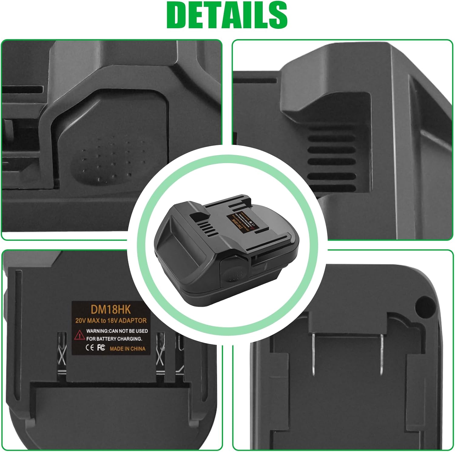 for Dewalt &for Milwaukee to for Hitachi&forMetabo HPT Battery Adapter,Fit for Dewalt for Milwaukee Batteries Work for Hitachi 18v Lithium Cordless Tools and for Metabo (Not 36V) Slide Style Tools