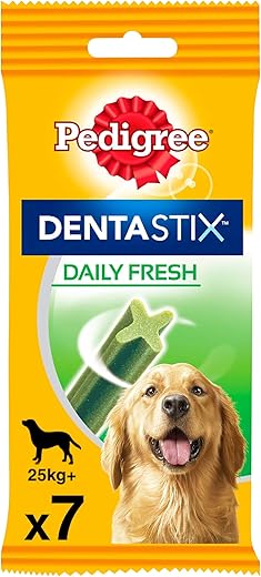 Pedigree Dentastix – Snack para perros grandes Pedigree Dentastix Fresh 270 g. Talla 7 sticks