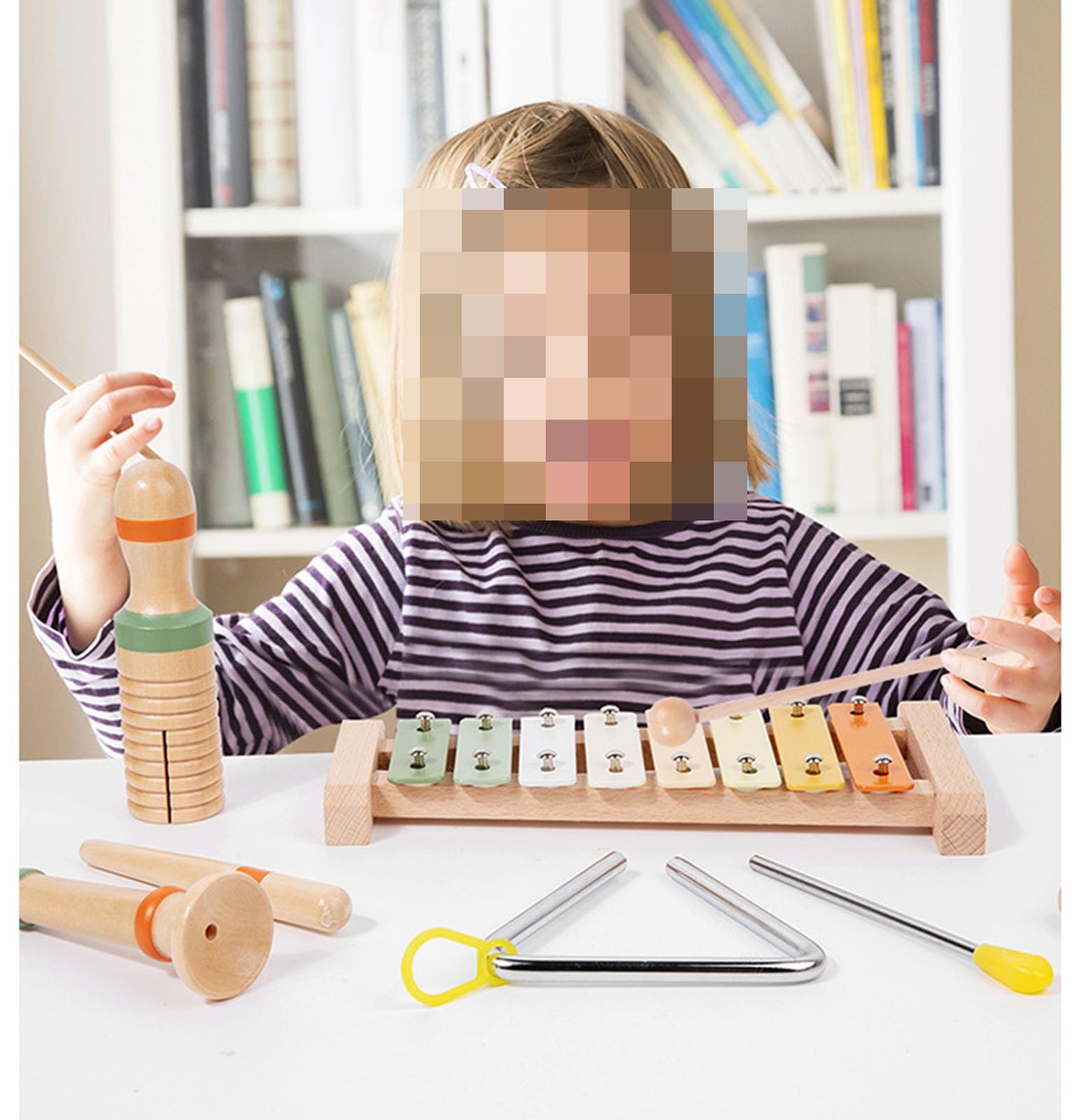 Drewniany zestaw instrumentów muzycznych Orffa, zabawka perkusyjna Montessori dla maluchów, edukacyjny zestaw muzyczny