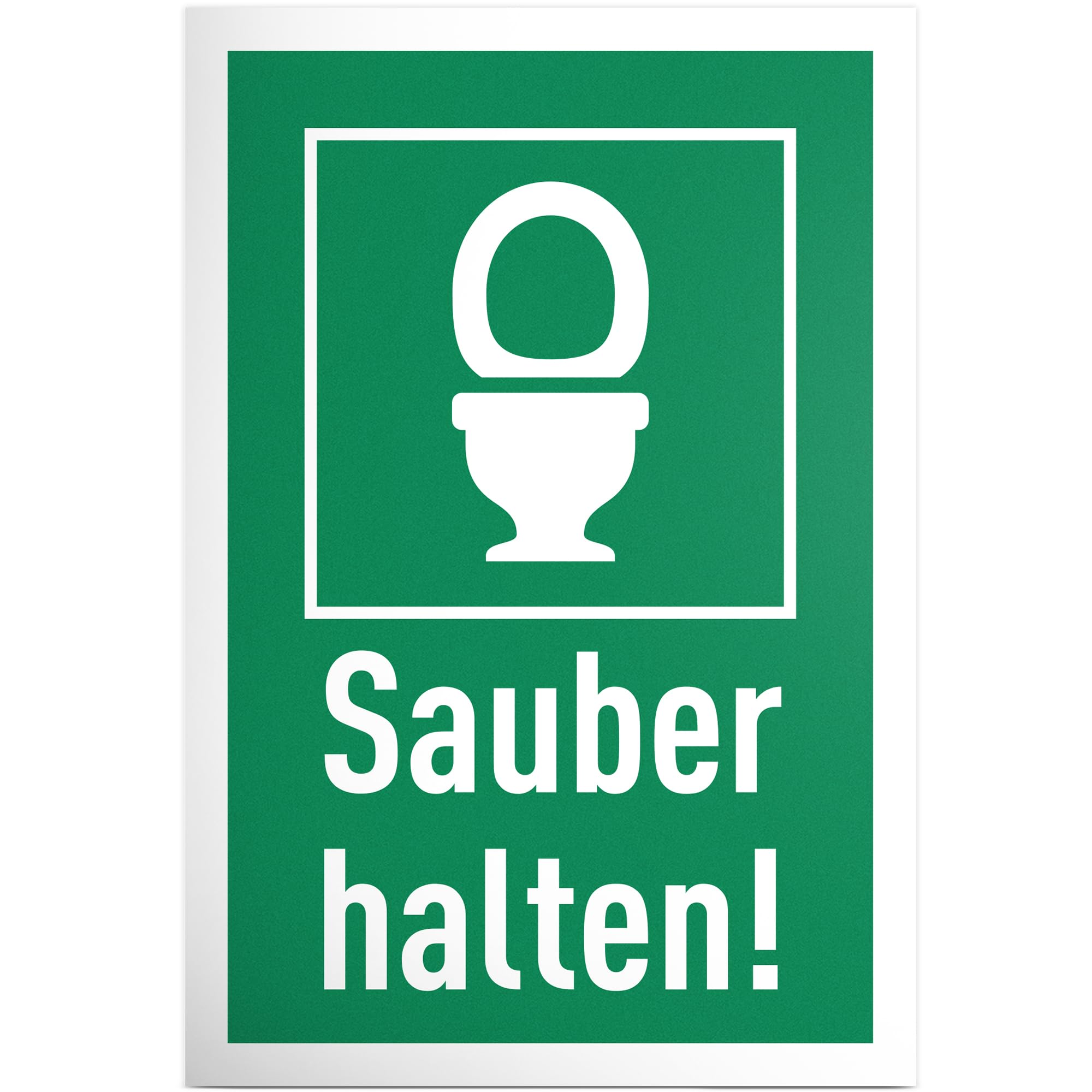 DankeDir! Sauber halten - Schild 30 x 20 cm - witzig Gästetoilette Türschild Wand Deko Herren Gäste WC - WC Schild zum aufhängen lustig Toilette Toilettenschild Klo Schild Kloschild