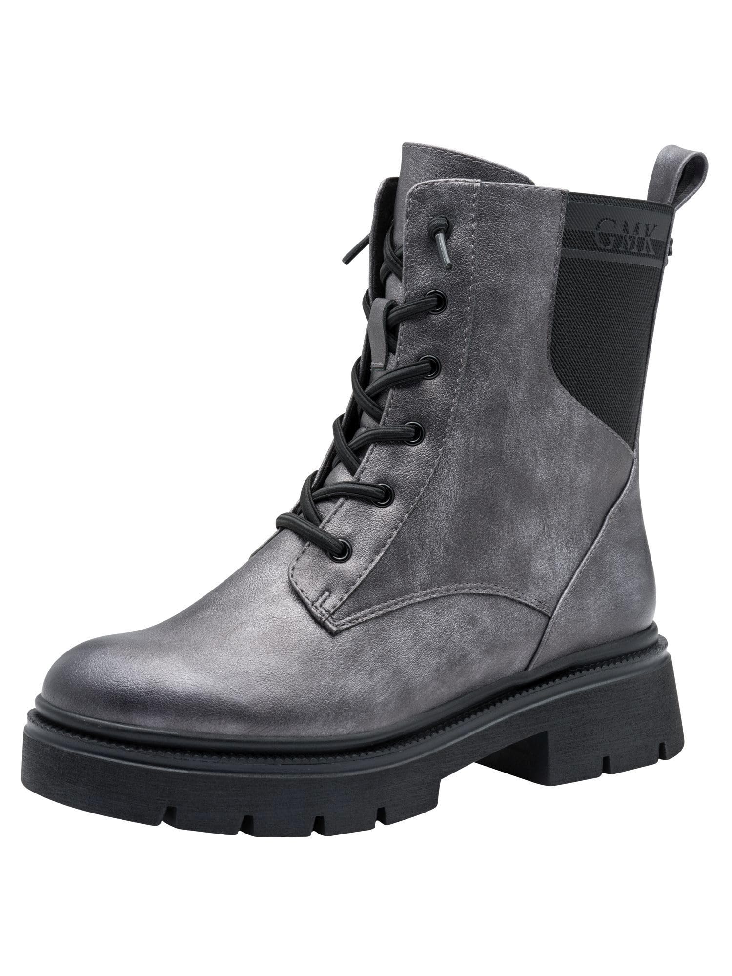 MARCO TOZZI Damen Stiefeletten zum Schnüren Flach mit Reißverschluss