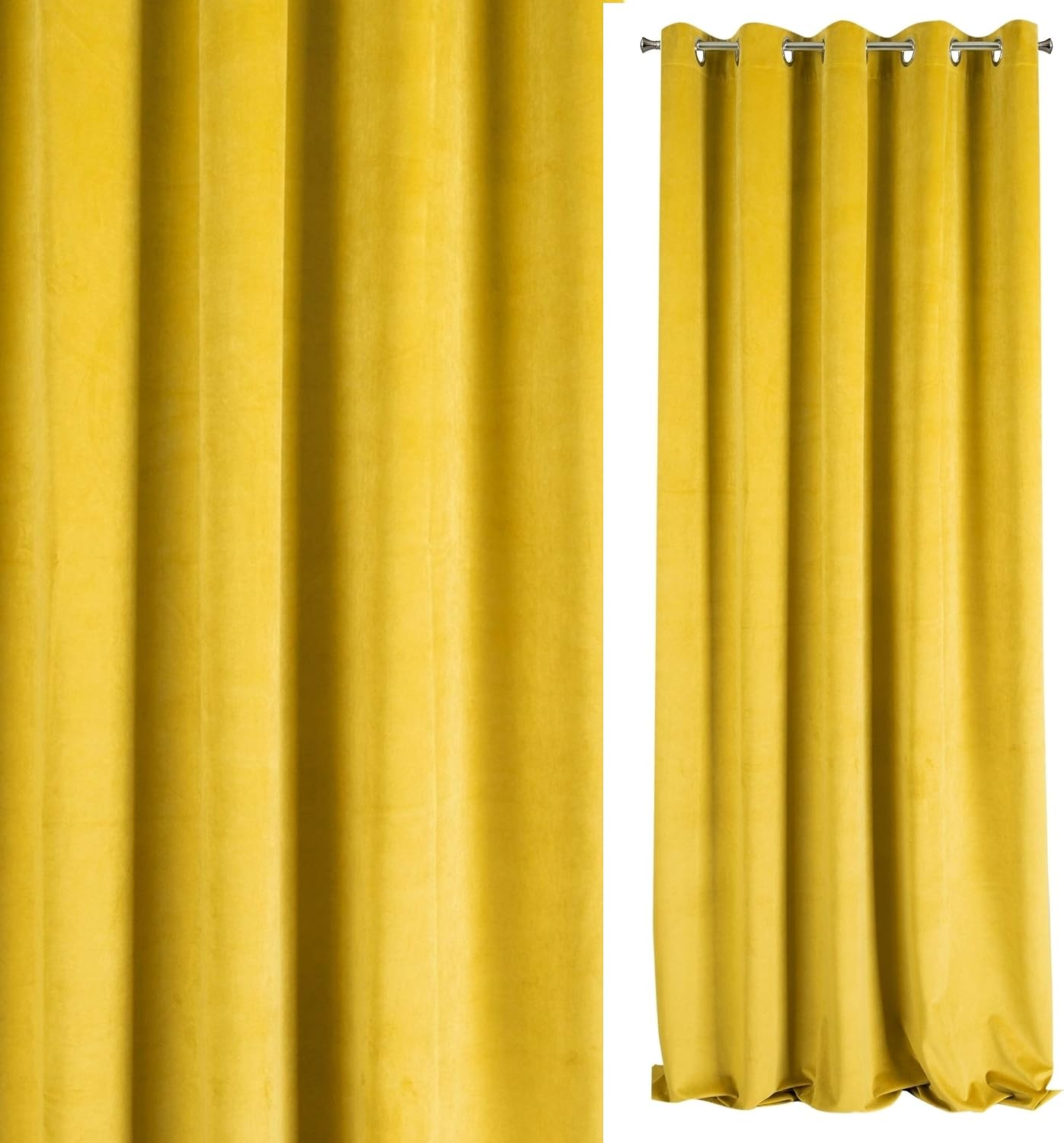 Eurofirany VILLA Soft Plain Opaque Velvet Curtain with Eyelets, 1 Unit - Image 4