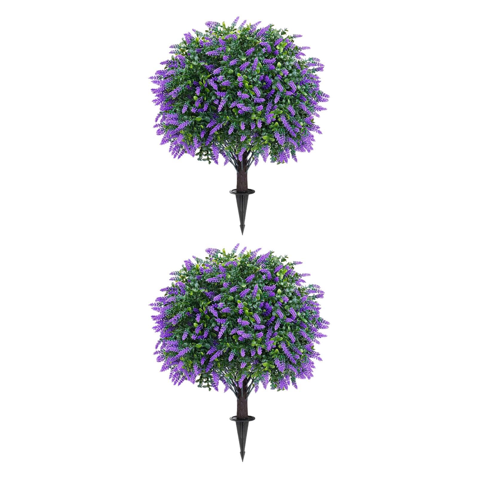 Homyl 2 Pezzi Giardino Fiore Artificiale Faux Lavanda Giardino Primavera Estate Balcone