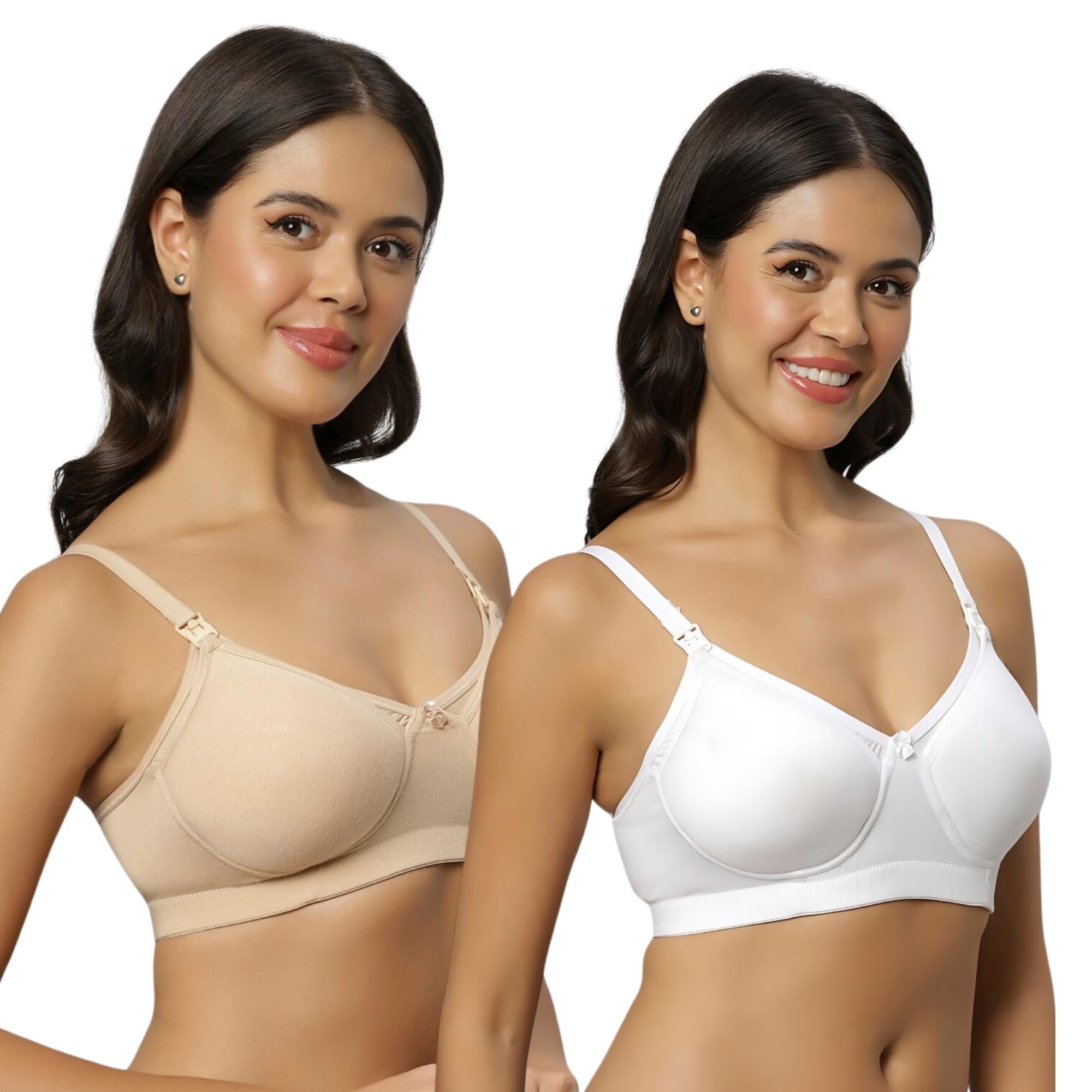 Cotton Maternity Nursing Bra Front Open Breastfeeding Bra for Women Soft Non Padded Postpartum Feeding Bra Adjustable Strap Comfort Wear-image-28
