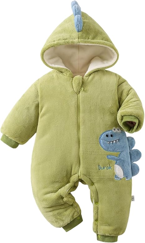 MOVAWAKY Combinaison De Neige BéBé Fille,Body Barboteuse Hiver Snowsuit 0-24 Mois VêTements De Ski Avec Col En Fourrure Et Capuche | Combinaison Pilote BéBé | Combinaison En Laine Pour BéBé Et Enfant