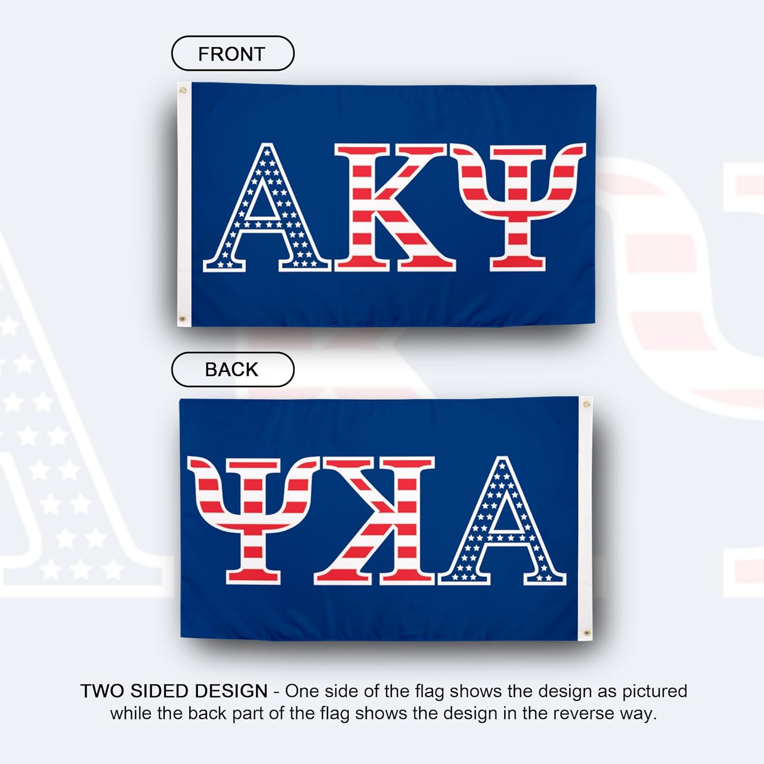 Desert Cactus Alpha Kappa Psi Flag | Greek Letter Fraternity Banner Large 3x5 Feet Flags Sign Decor AKPsi (Flag - USA)