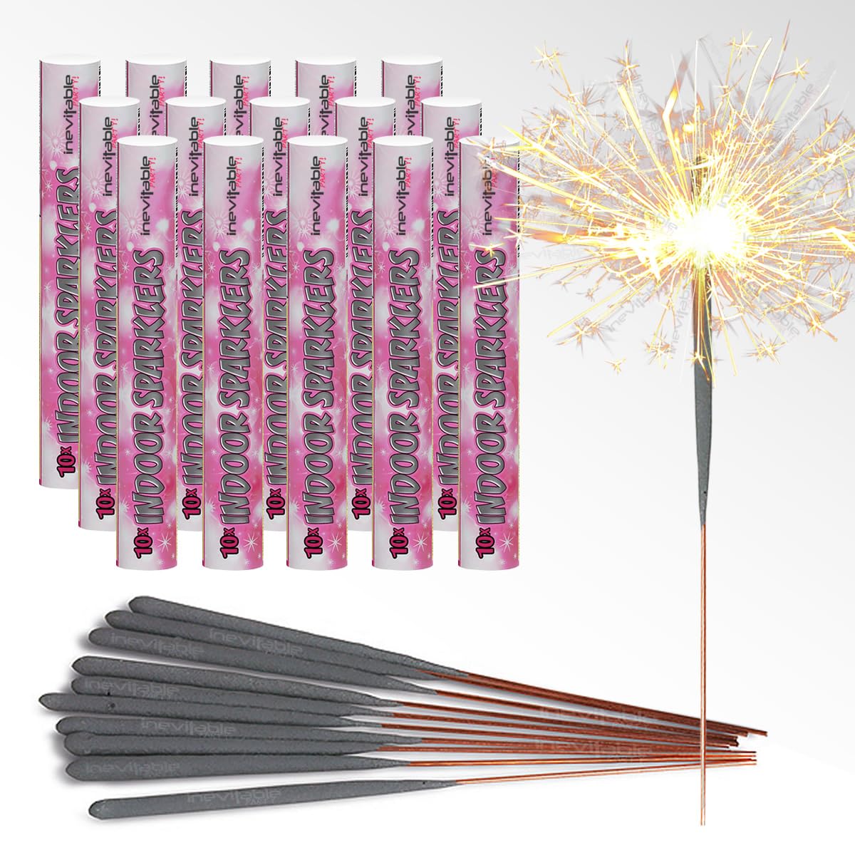 Mini Indoor Sparklers | For Cakes, Puddings and Cocktail Drinks | Produce Classic Golden Sparkles | Perfect for Birthdays, Weddings, Christenings, Christmas and New Year (150 Sparklers) — image 1