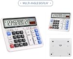 Desktop Calculator Extra Large LCD Display 12-Digit Big Number Accounting Calculator with Giant Response Button, Battery & Solar Powered, Perfect for Office Business Home Daily Use(OS-2135CA)