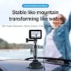 حامل كوب شفط السيارة من سبائك الألومنيوم TELESIN، Hero 13 12 11 10 9 8 DJI OSMO Action 5 Pro 4 3 Insta 360 X5 X4 لكاميرات الهاتف المحمول Huawei iPhone، حامل الزجاج الأمامي للسيارة مع حامل الهاتف