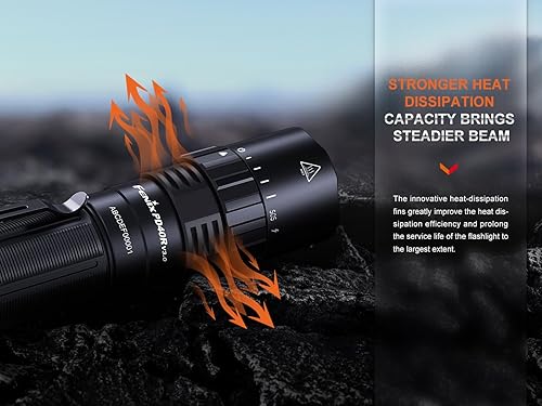 Miniatura 7 de Fenix PD40R v3.0 Linterna recargable USB-C de alto lúmenes, 3000 lúmenes con dos ARB-L21-5000 y organizador LumenTac