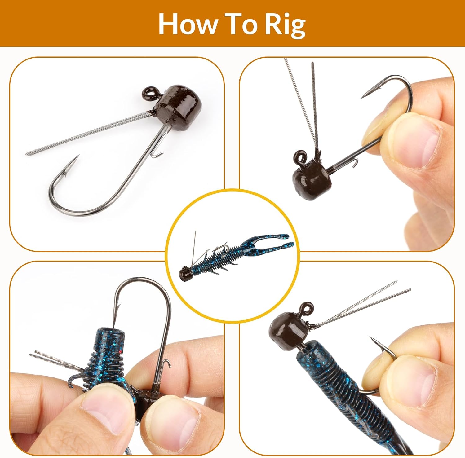 QualyQualy Ned Rig Jig Heads, Ned Rig Baits Kit for Bass Fishing 25PCS Ned Jig Hooks Mushroom Head Jigs Fishing Hooks Weedless Fishing Hooks, 1/8oz 1/6oz 1/5oz