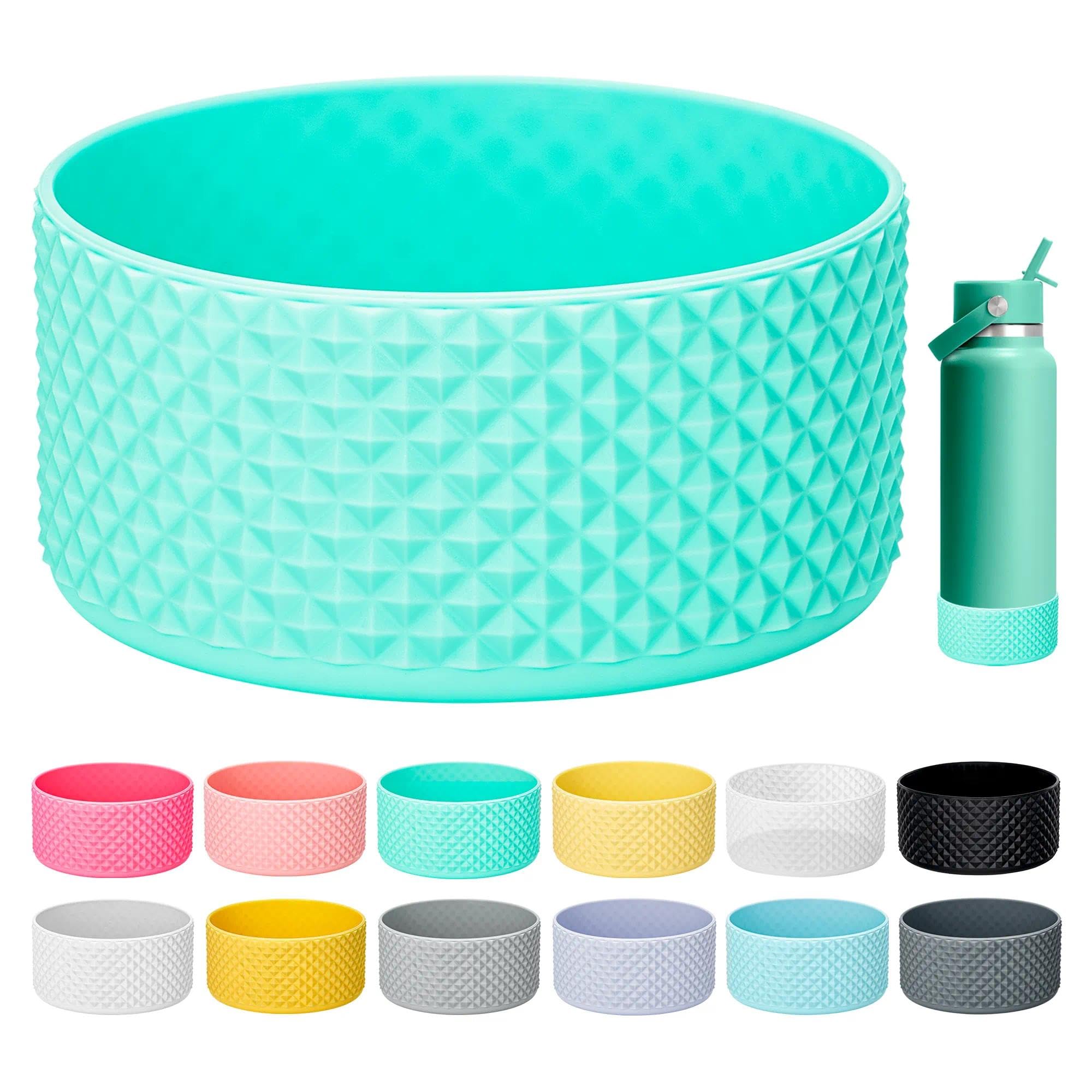 Bluwing Protective Silicone Boot Bottom for 32oz 40oz Hydro Flask, Simple Modern, Takeya, MIRA and Other Water Bottles, Anti-Slip BPA Free, NOT for Stanley Tumbler（Mint Green）