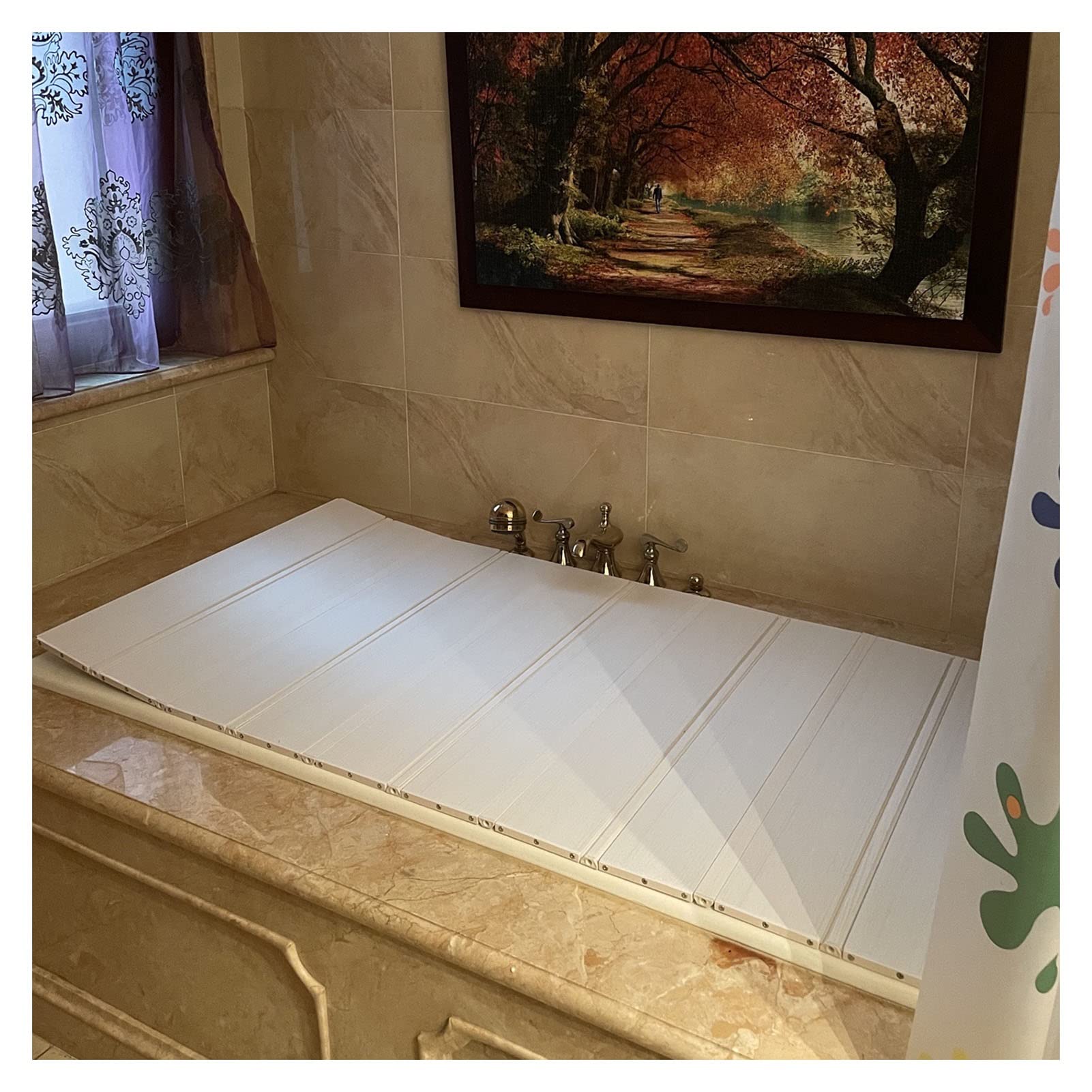 Cubierta de bañera plegable de PVC con grosor de 1,2 cm para aislamiento térmico